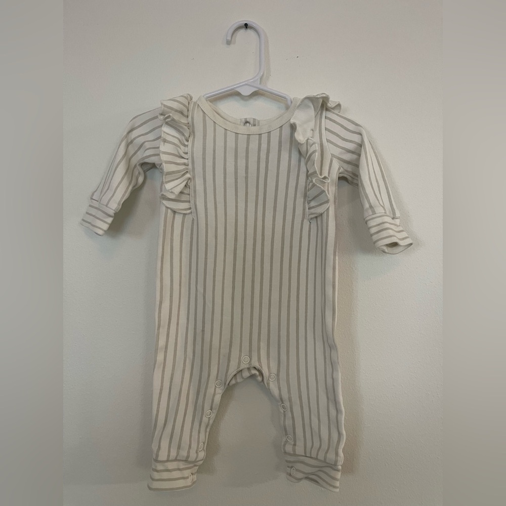 Pehr Grey and White Striped One Piece